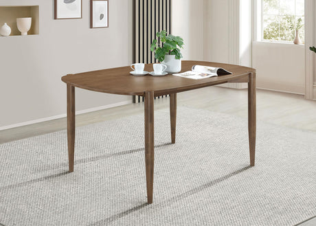 Coaster Dortch Oval 63-inch Solid Wood Dining Table Walnut