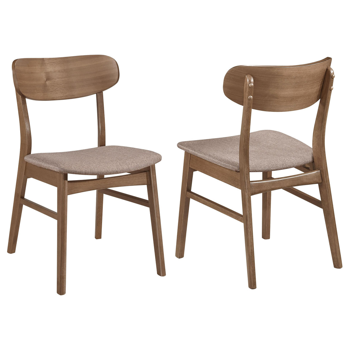 Coaster Dortch Dining Side Chair Walnut and Brown (Set of 2)