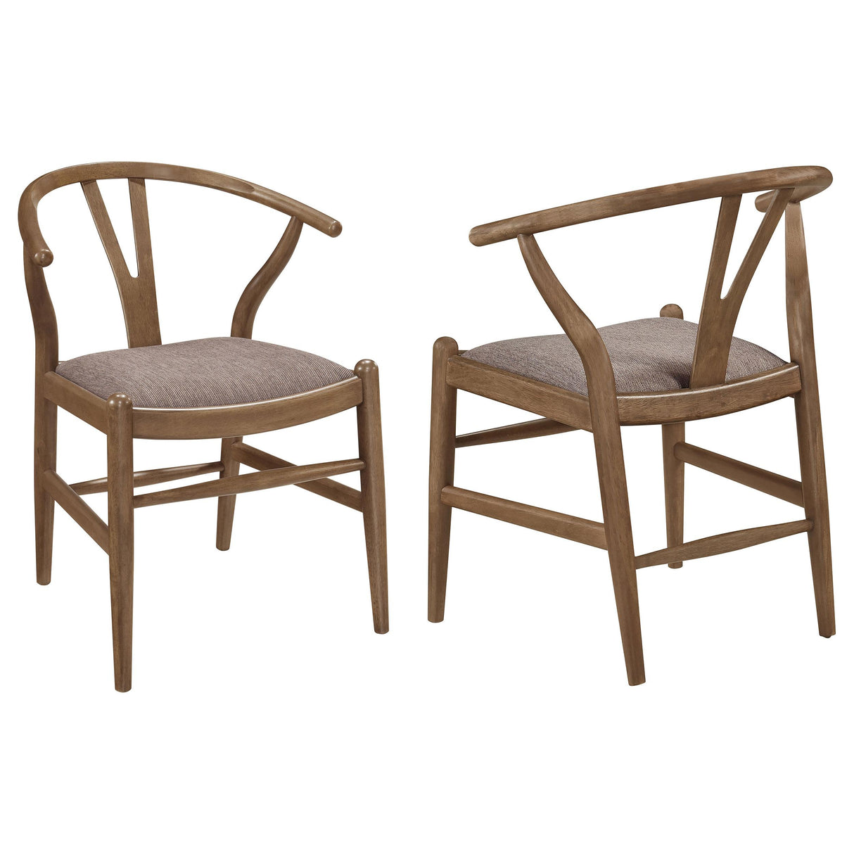 Coaster Dinah Wood Wishbone Dining Side Chair Walnut (Set of 2)