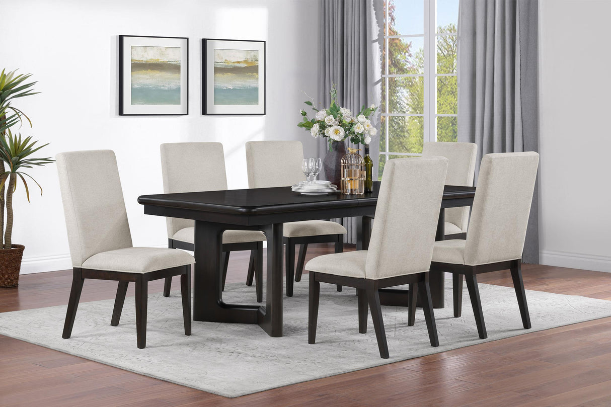 Coaster Hathaway 7-piece Rectangular Dining Table Set Acacia Brown