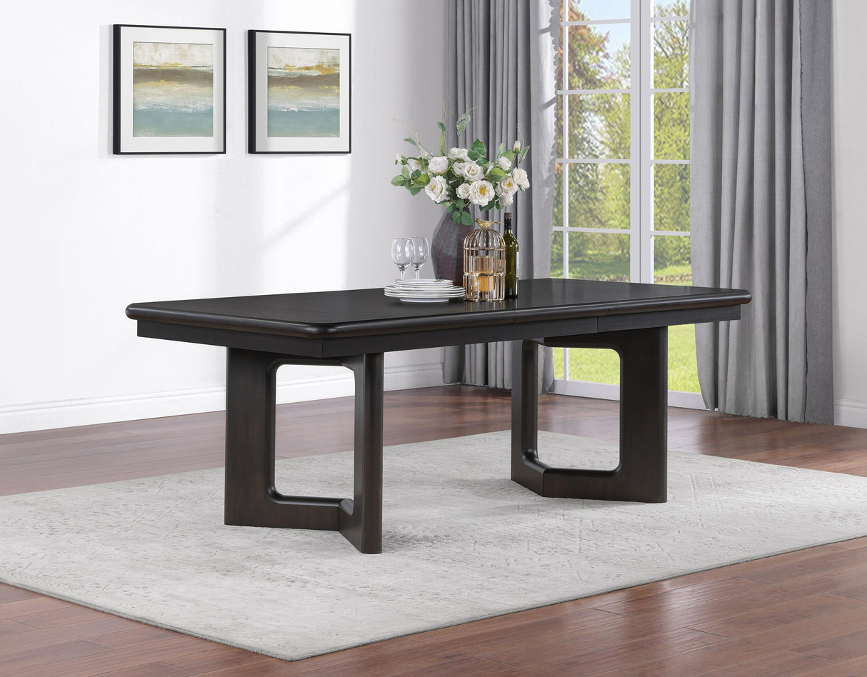 Coaster Hathaway 84-inch Extension Leaf Dining Table Acacia Brown