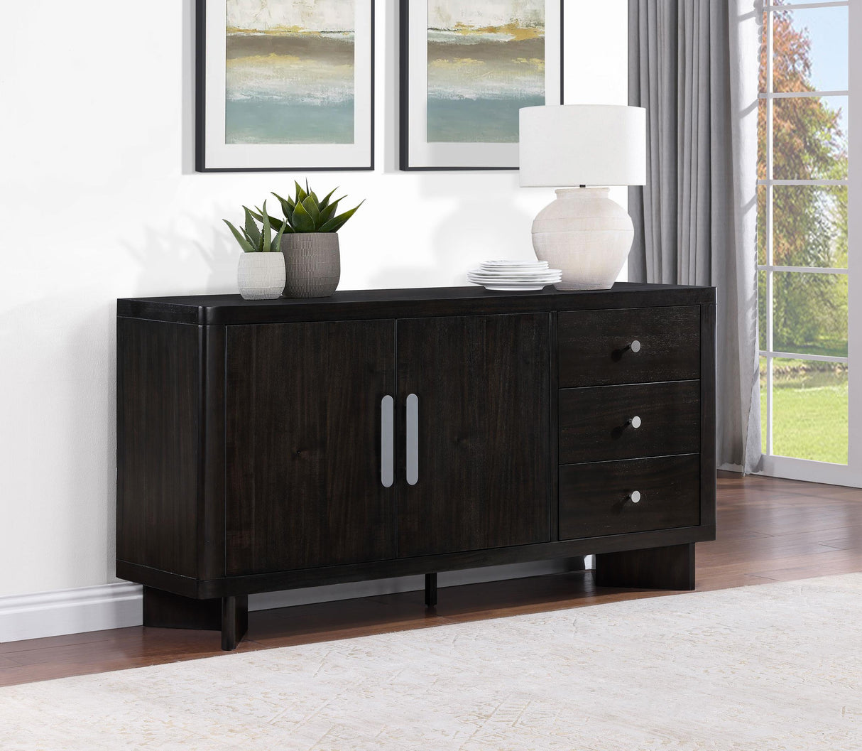 Coaster Hathaway 3-drawer Sideboard Buffet Cabinet Acacia Brown