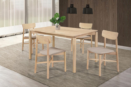 Coaster Parkridge 5-piece 59-inch Wood Dining Set White Washed