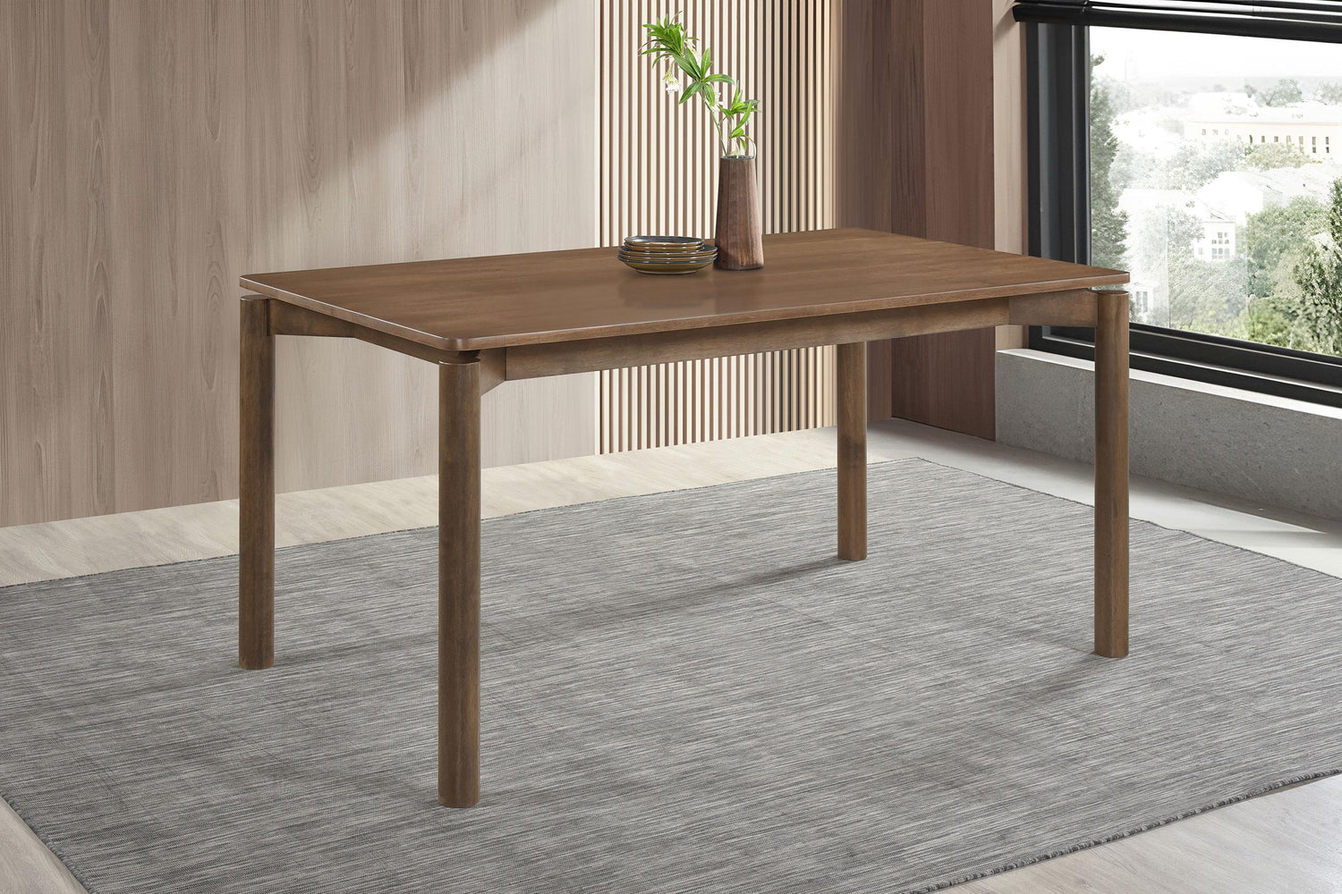 Coaster Parkridge 59-inch Rectangular Dining Table Natural Walnut