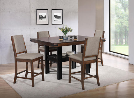 Coaster Patterson 5-piece Counter Height Dining Set Mango Oak