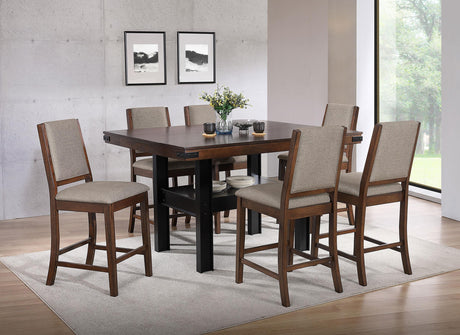 Coaster Patterson 7-piece Counter Height Dining Set Mango Oak