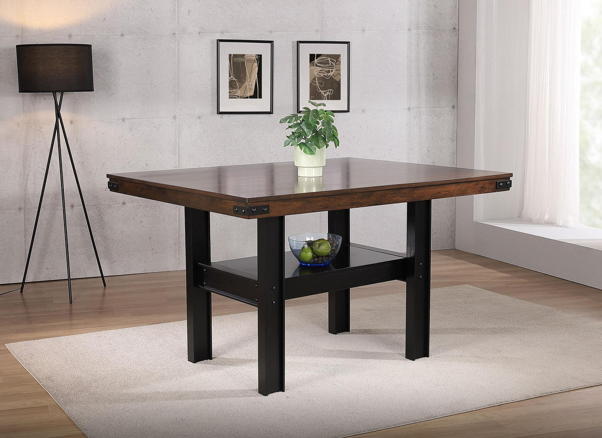 Coaster Patterson 60-inch Counter Height Dining Table Mango Oak