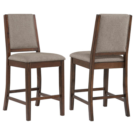 Coaster Patterson Upholstered Counter Chair Mango Oak (Set of 2)