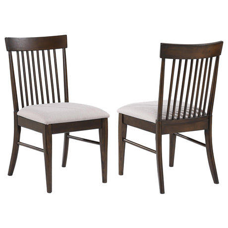Coaster Everton Wood Dining Side Chair Dark Walnut (Set of 2)
