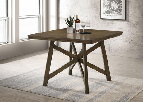 Coaster Canfield 47-inch Square Counter Height Dining Table Brown