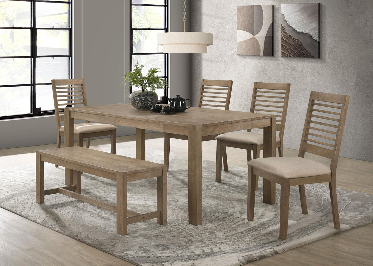 Coaster Scottsdale 6-piece Rectangular Dining Set Brown Washed