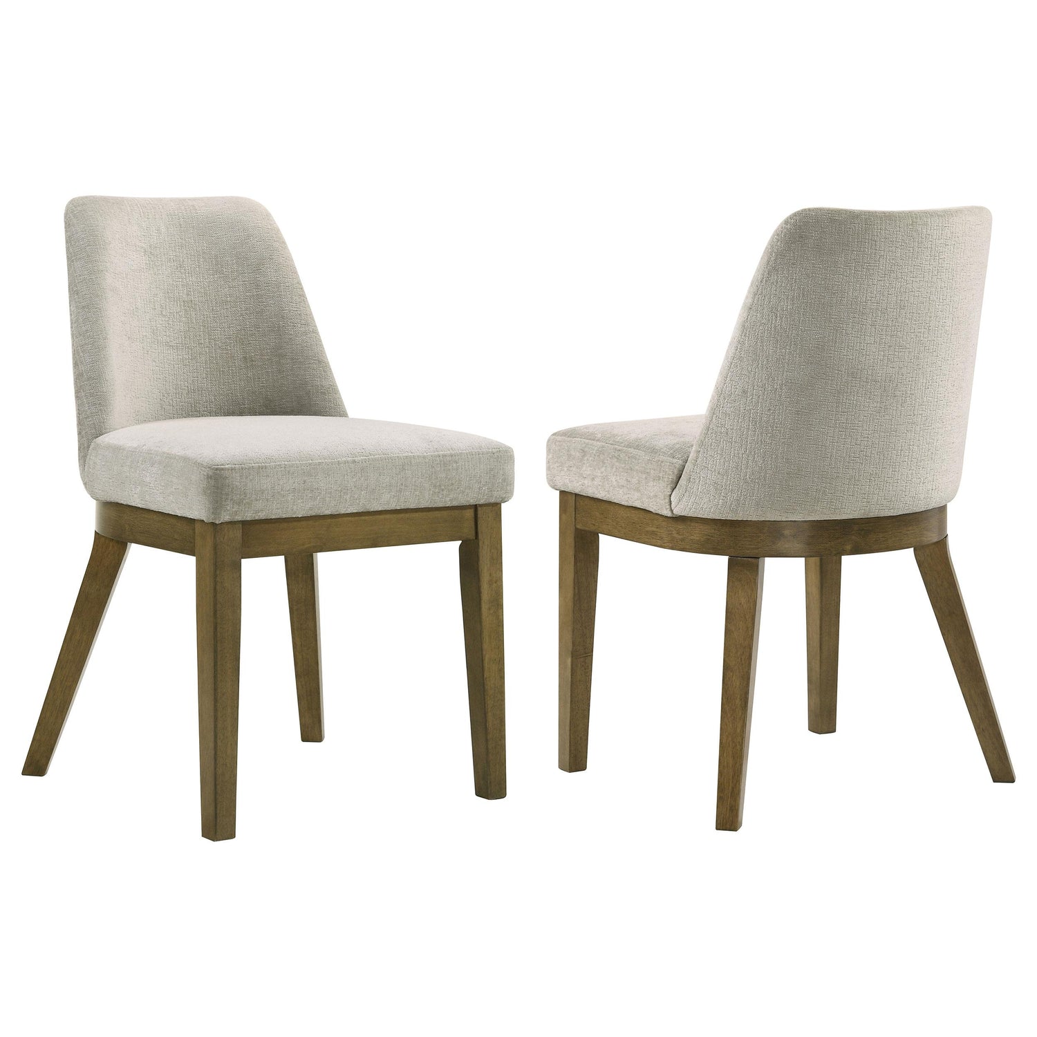Coaster Castlewood Upholstered Dining Side Chair Brown Oak (Set of 2)