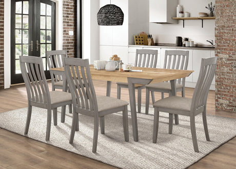 Coaster Nogales 7-piece Rectangular Dining Table Set Coastal Grey