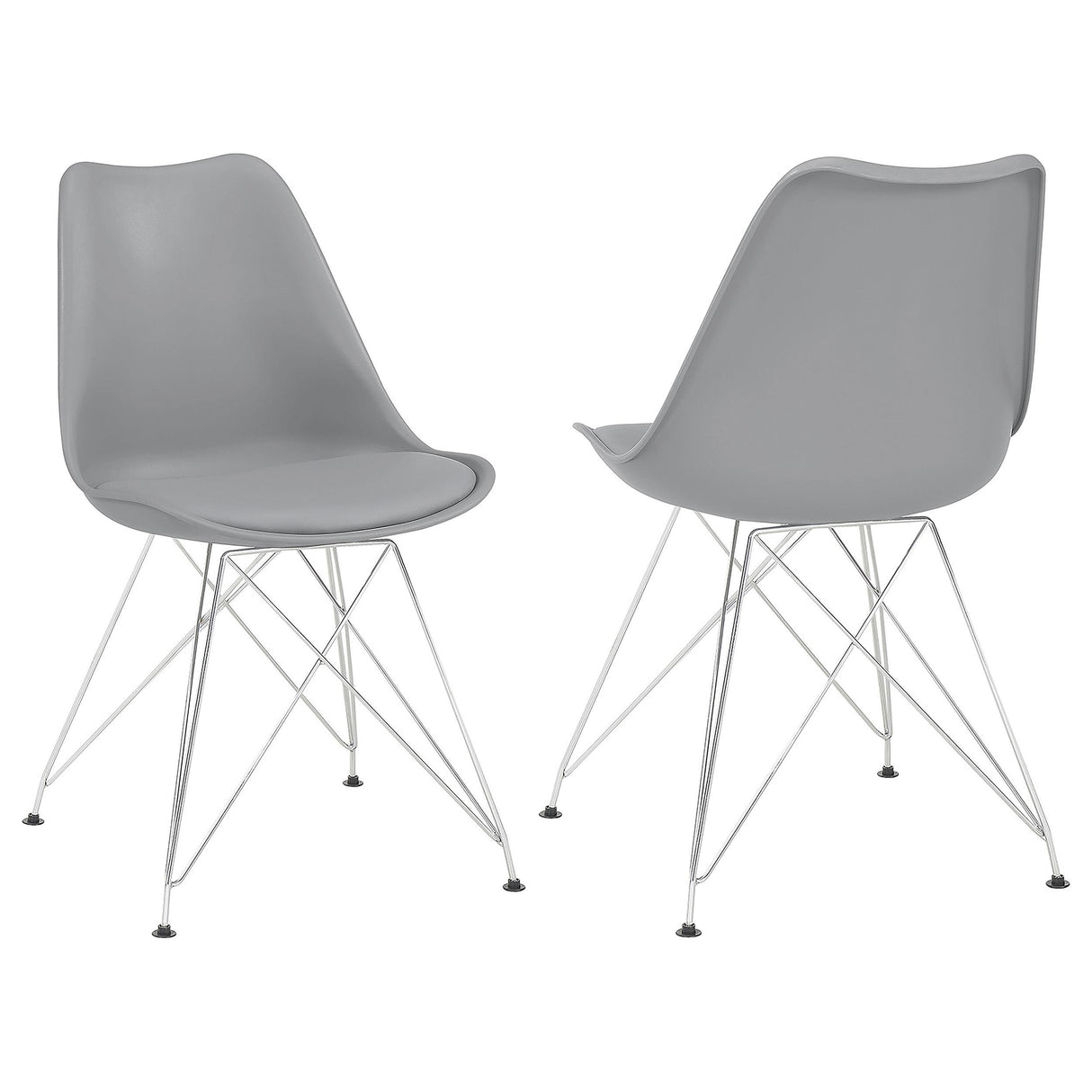Coaster Juniper Polypropylene Dining Side Chair Grey (Set of 2)