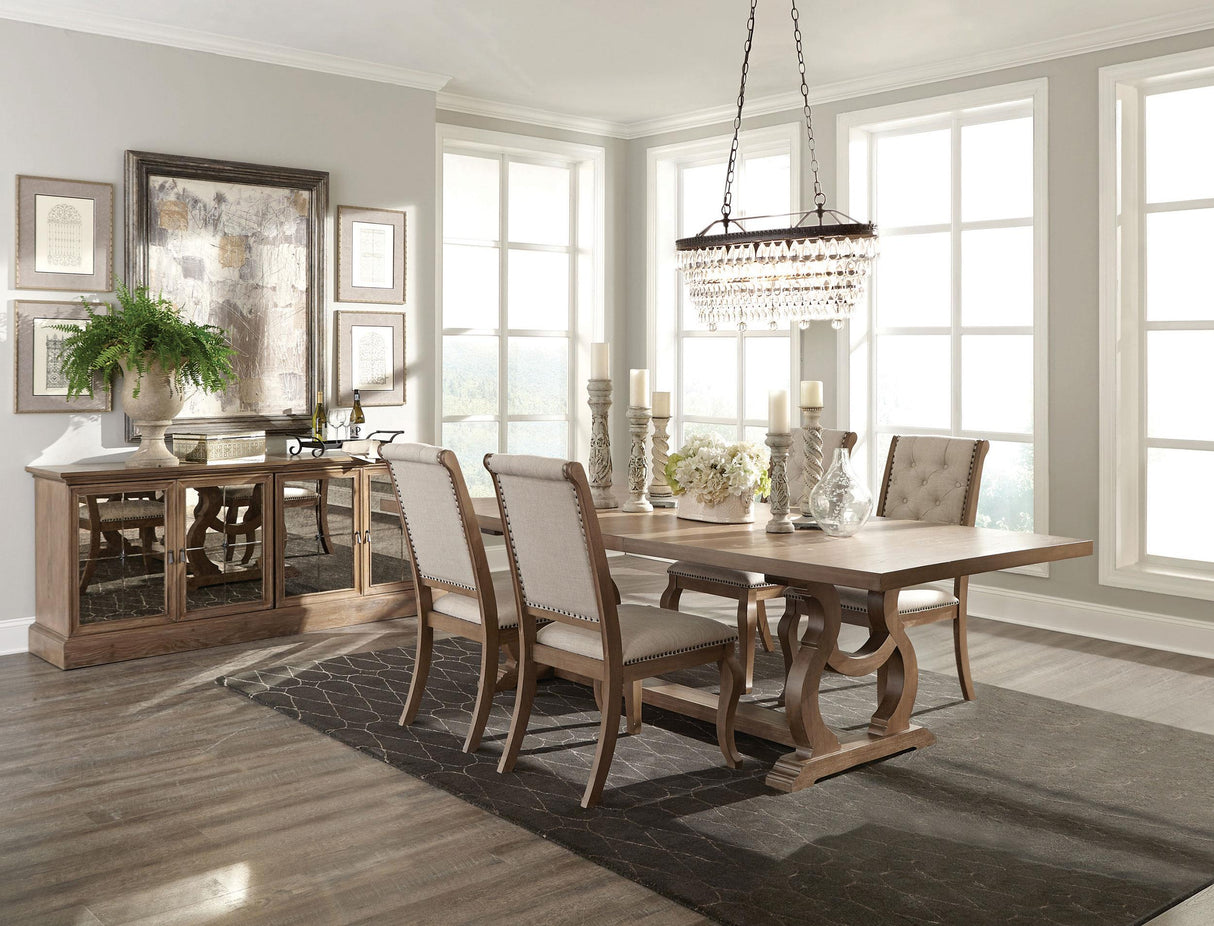 Coaster Brockway 5-piece Extension Leaf Dining Set Barley Brown