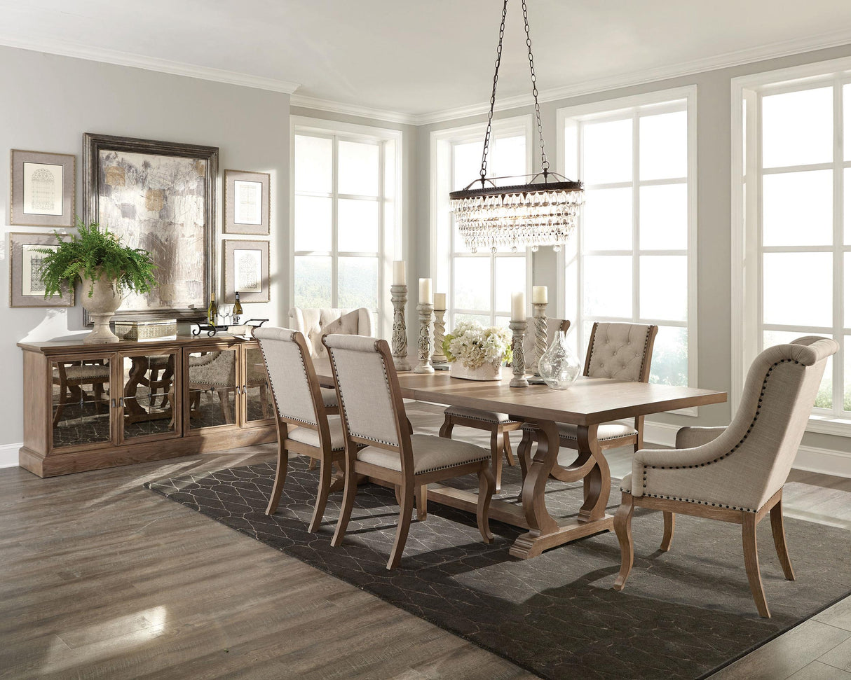 Coaster Brockway 7-piece Extension Leaf Dining Set Barley Brown