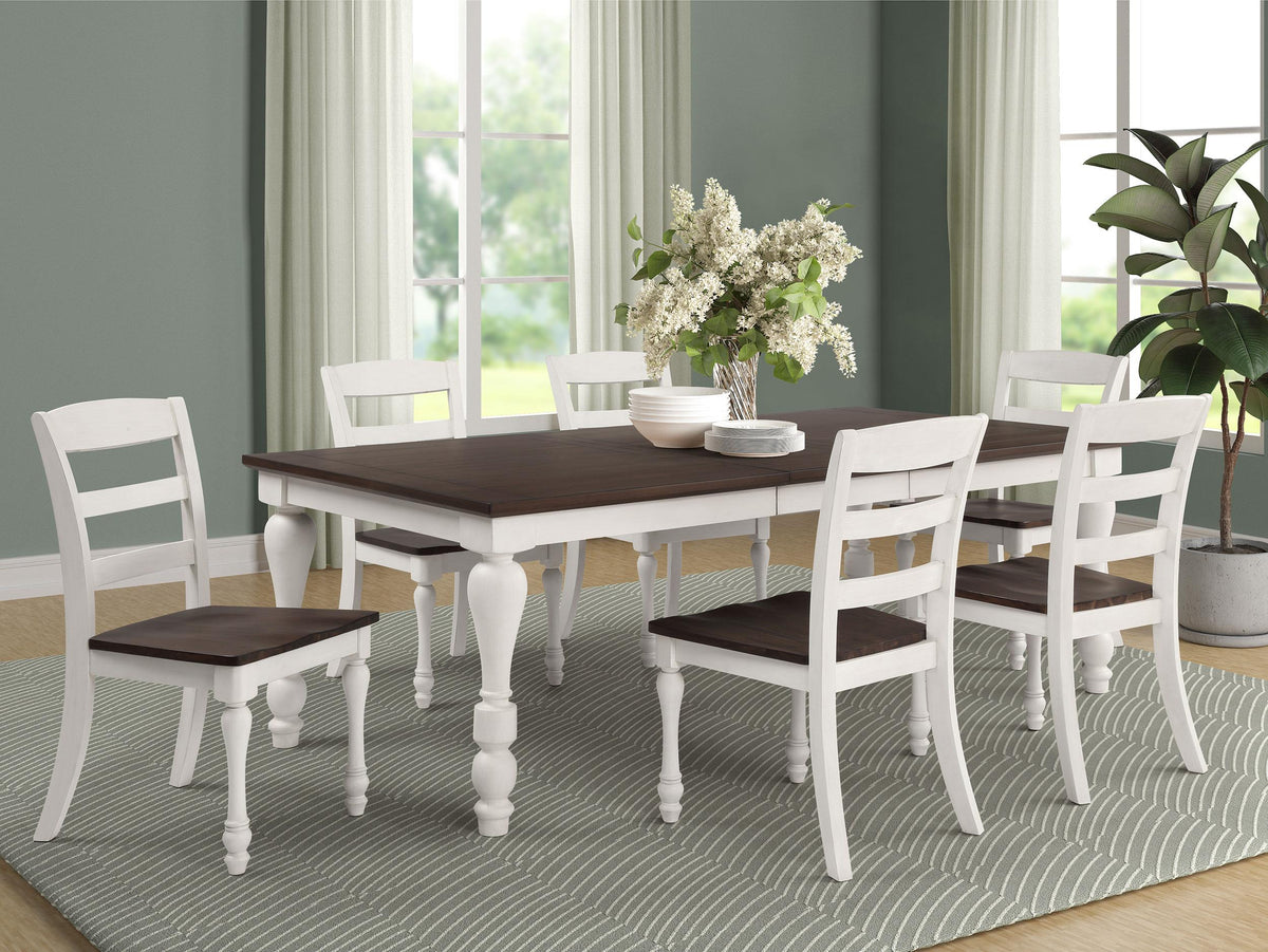 Coaster Madelyn 7-piece Rectangular Dining Table Set Coastal White