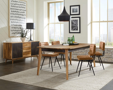 Coaster Partridge 5-piece Dining Set Natural Sheesham and Camel