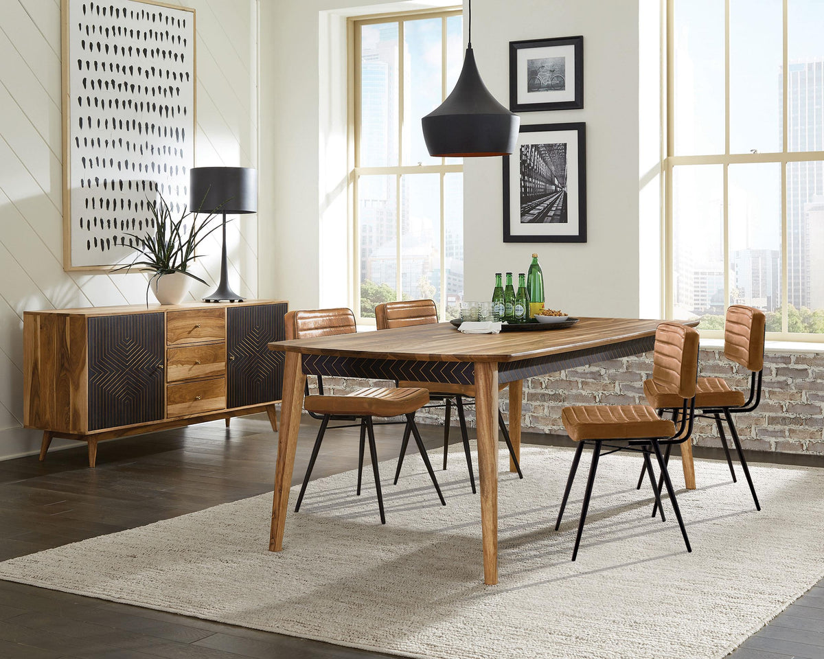 Coaster Partridge 5-piece Dining Set Natural Sheesham and Camel