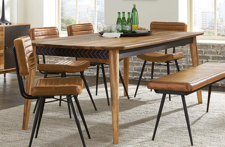 Coaster Partridge Rectangular 80-inch Dining Table Natural Sheesham