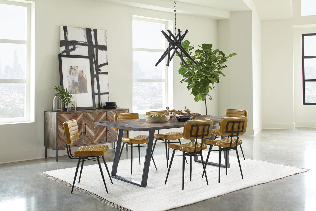Coaster Misty 7-piece Rectangular Dining Set Sheesham and Camel