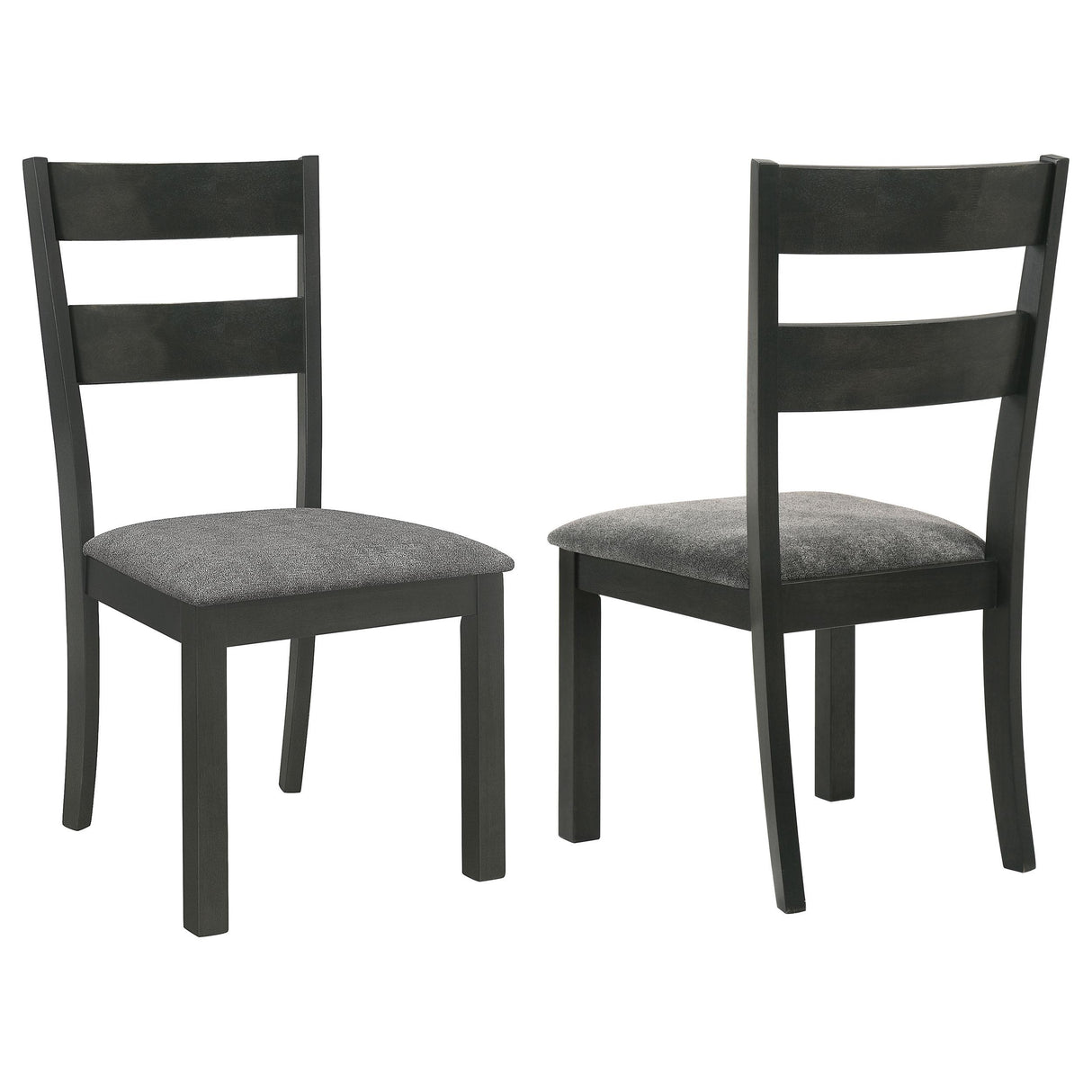 Coaster Jakob Ladder Back Wood Dining Side Chair Black (Set of 2)