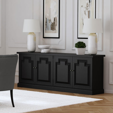 Coaster Florence 4-door Dining Sideboard Buffet Distressed Black