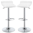 Coaster Bidwell Upholstered Adjustable Bar Stool White (Set of 2)