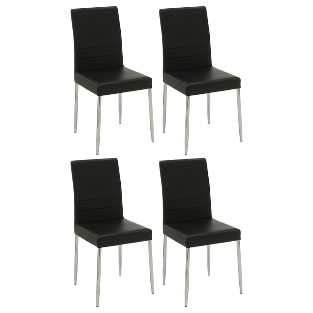 Coaster Maston Upholstered Dining Side Chair Black (Set of 4)