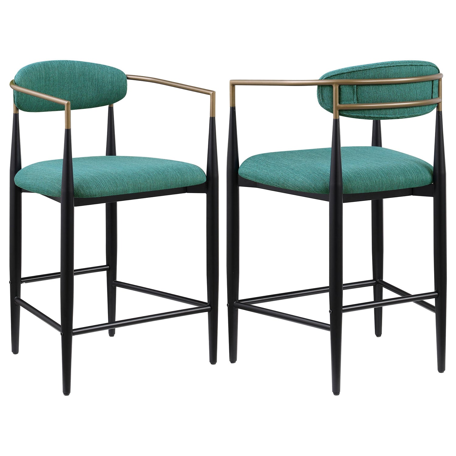 Coaster Tina Fabric Upholstered Counter Chair Green (Set of 2)
