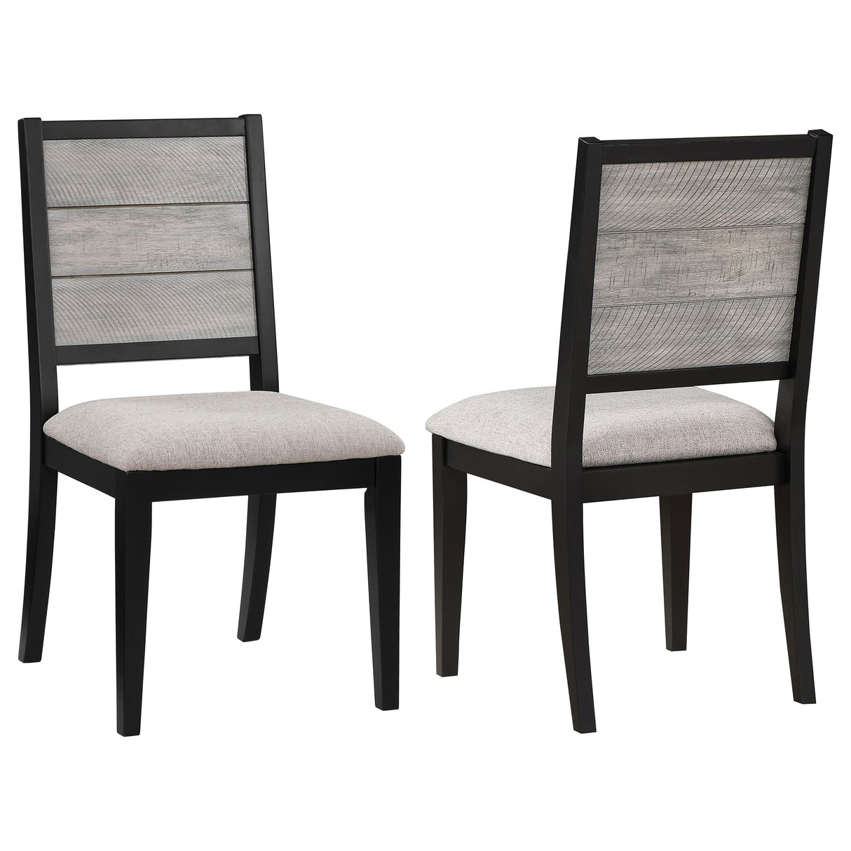 Coaster Elodie Wood Dining Side Chair Grey and Black (Set of 2)