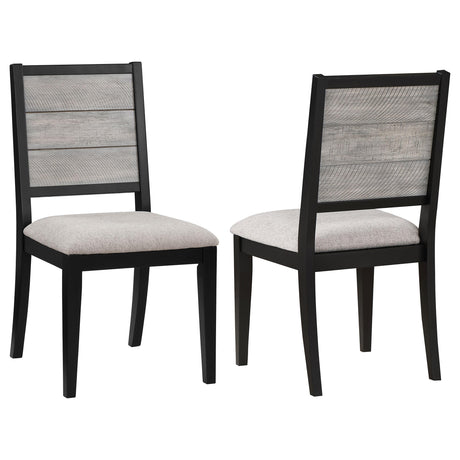 Coaster Elodie Wood Dining Side Chair Grey and Black (Set of 2)