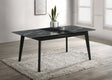 Coaster Crestmont 78-inch Extension Dining Table Black Faux Marble
