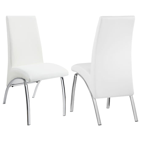 Coaster Bishop Upholstered Dining Side Chair White (Set of 2)