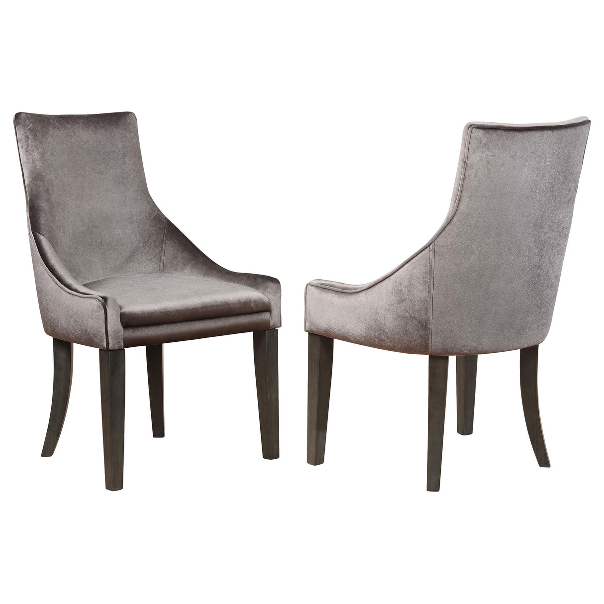 Coaster Phelps Velvet Upholstered Dining Side Chair Grey (Set of 2)