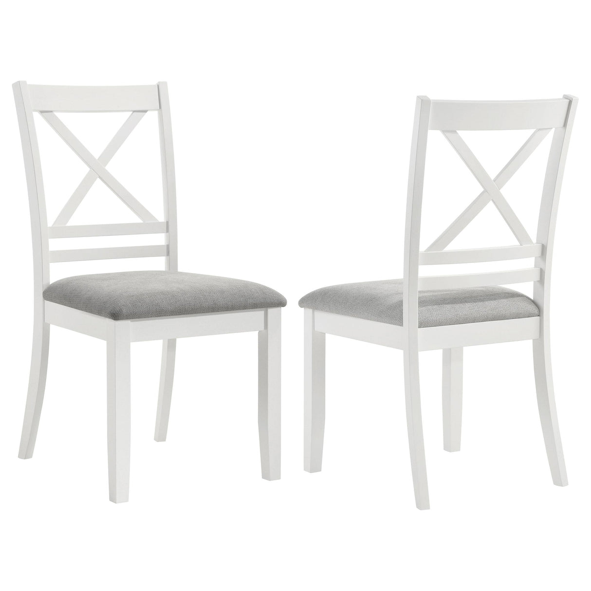 Coaster Hollis Cross Back Wood Dining Side Chair White (Set of 2)