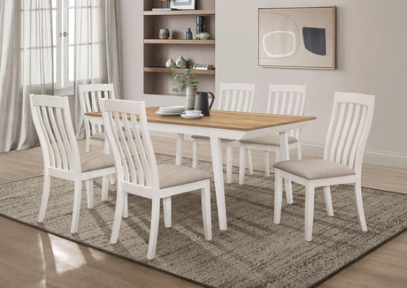 Coaster Nogales 7-piece Rectangular Dining Table Set Off White