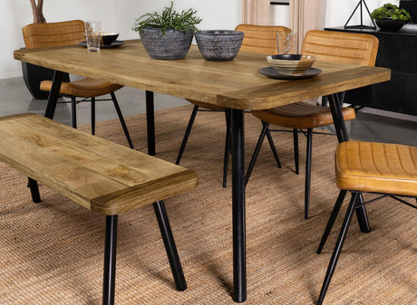 Coaster Maverick 70-inch Solid Wood Dining Table Natural Mango