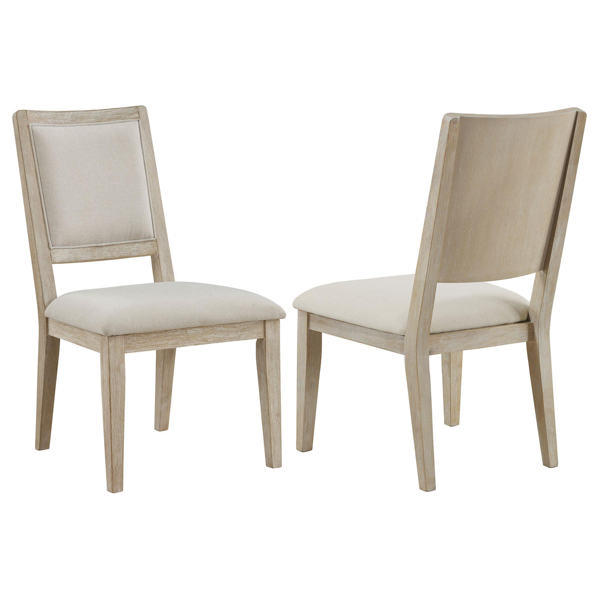 Coaster Trofello Cushioned Dining Side Chair White Washed (Set of 2)