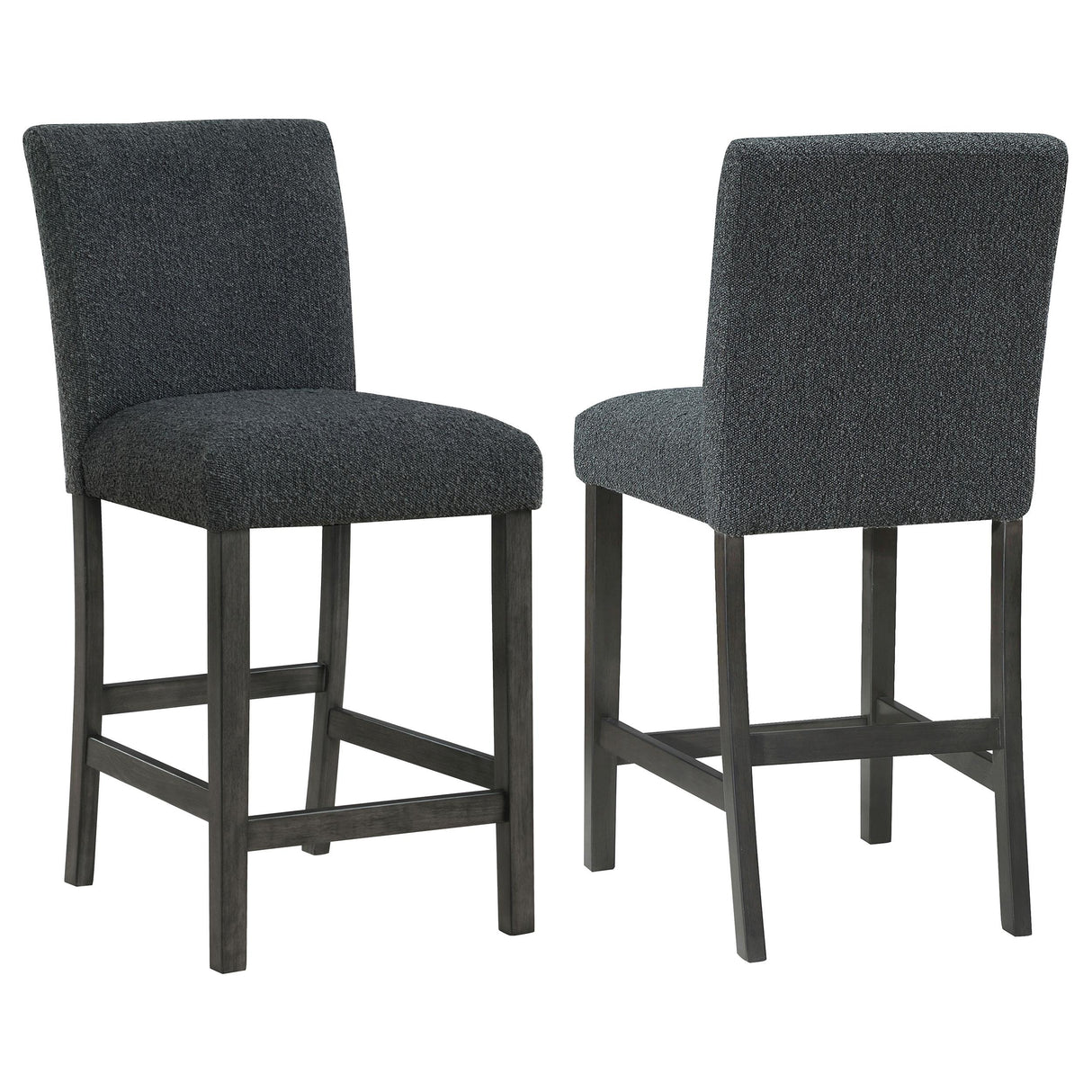 Coaster Alba Boucle Upholstered Counter Chair Black (Set of 2)