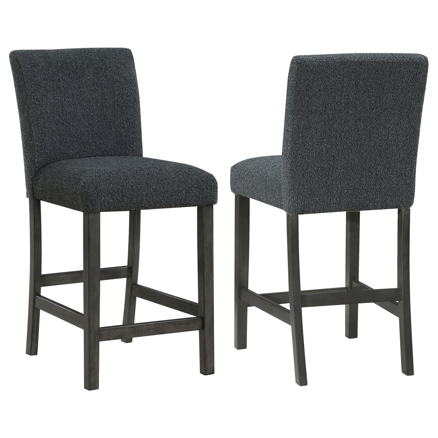 Coaster Alba Boucle Upholstered Counter Chair Black (Set of 2)