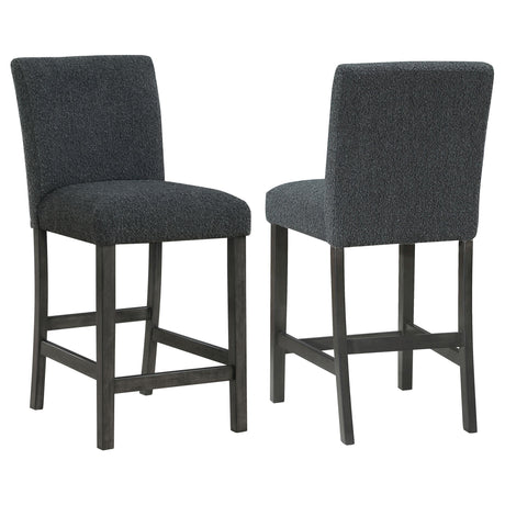 Coaster Alba Boucle Upholstered Counter Chair Black (Set of 2)