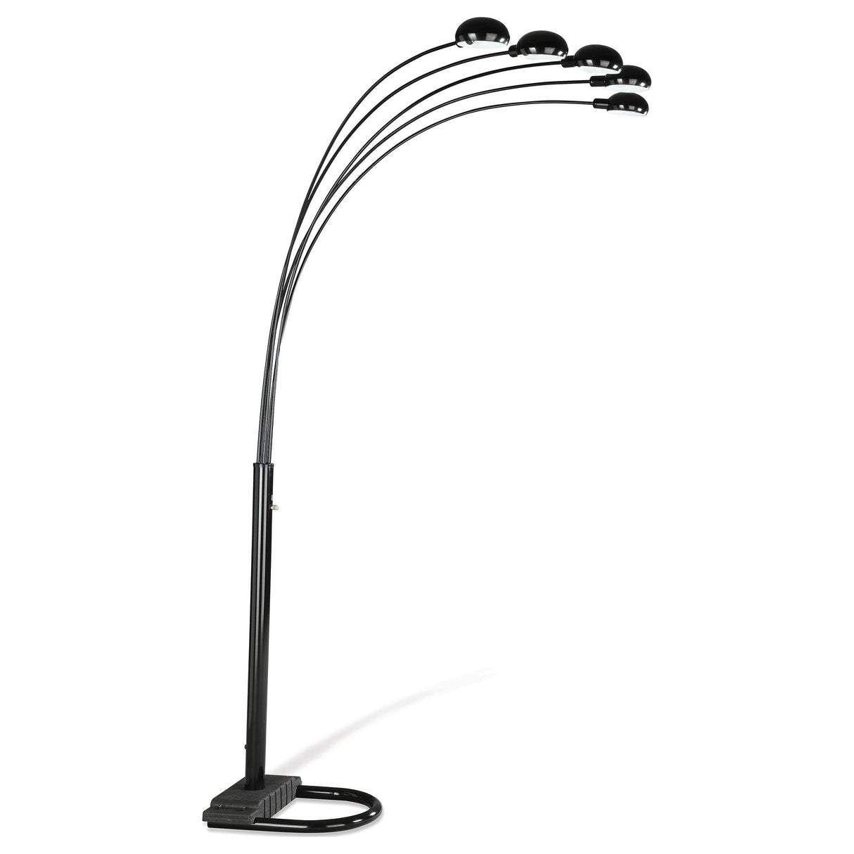 Coaster Kayd 92-inch Arc 5-light Dome Shade Metal Floor Lamp Black