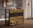 Coaster Renaldi 3-shelf Home Bar Wine Cabinet Rustic Nutmeg