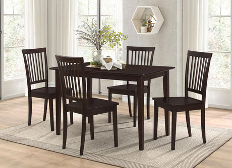 Coaster Gomez 5-piece Rectangular Dining Table Set Cappuccino