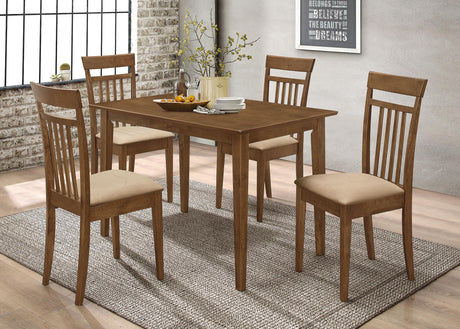 Coaster Robles 5-piece Rectangular Dining Table Set Chestnut