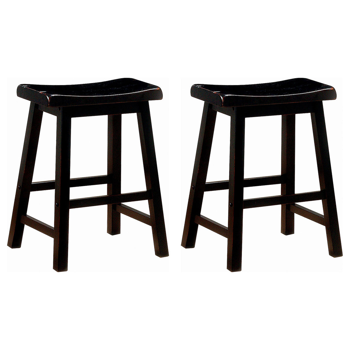 Coaster Durant Wood Backless Counter Stool Black (Set of 2)