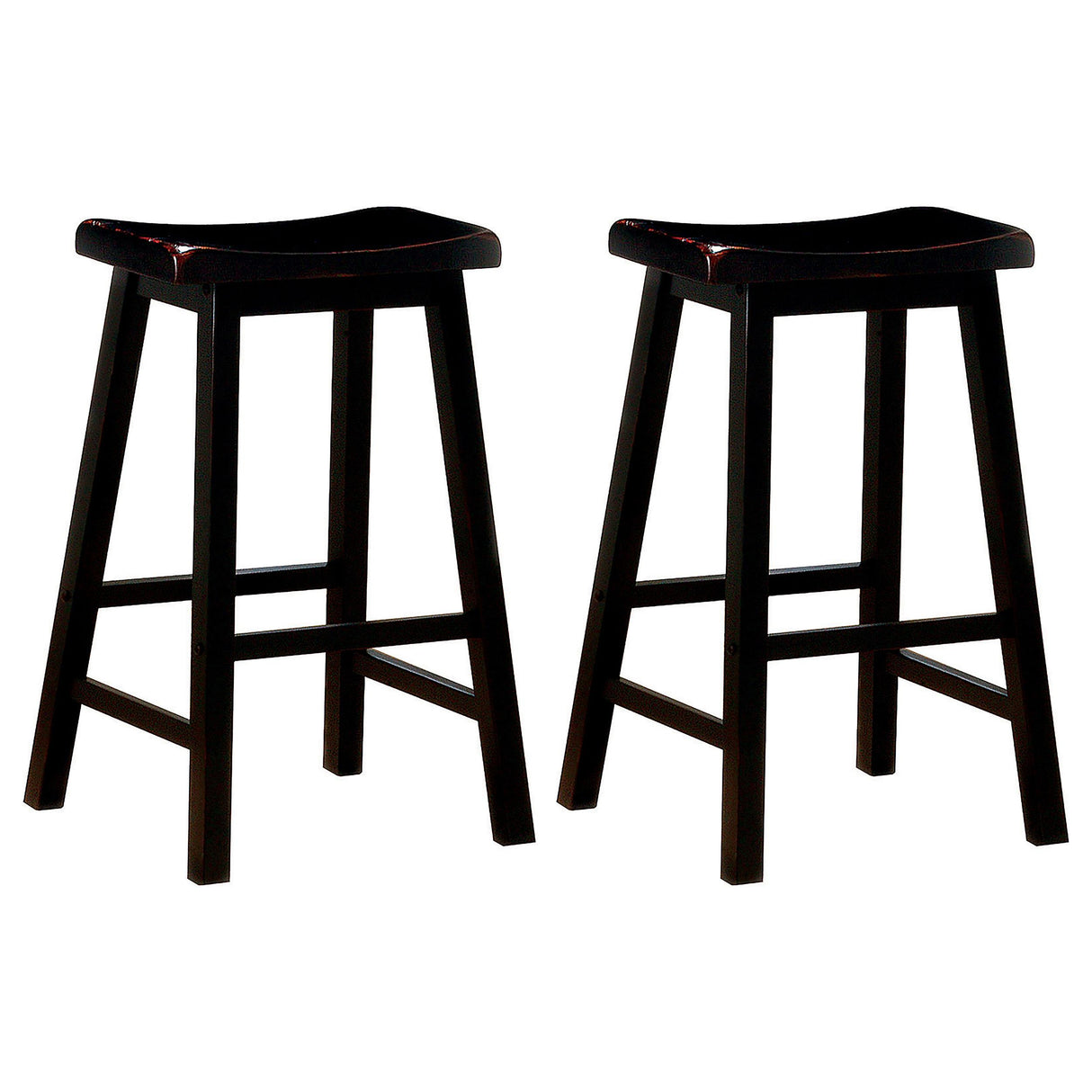Coaster Durant Wood Backless Bar Stool Black (Set of 2)