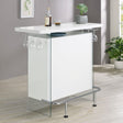 Coaster Acosta Freestanding Home Bar Wine Cabinet White High Gloss
