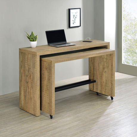 Coaster Davista 4-piece Counter Height Table Set Mango Brown